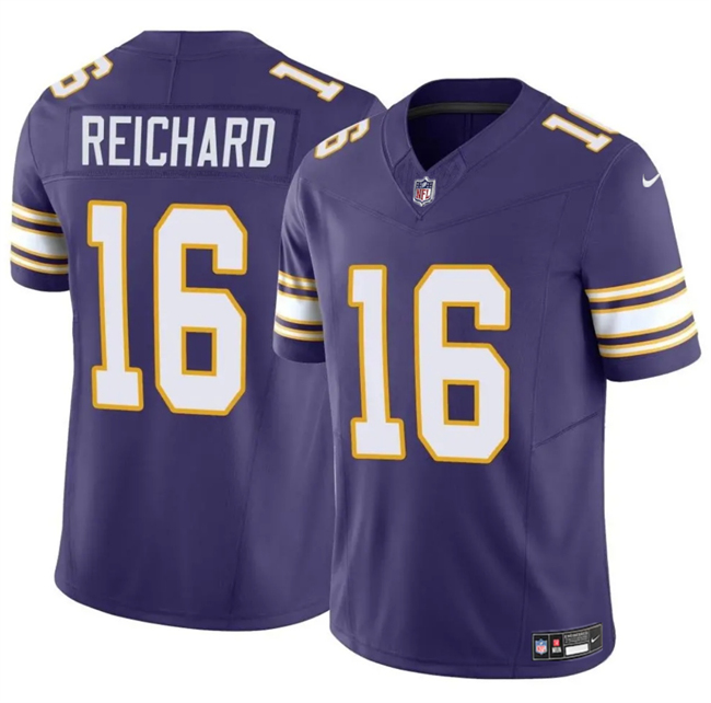 Men's Minnesota Vikings #16 Will Reichard Purple 2023 F.U.S.E. Throwback Vapor Untouchable Limited Football Stitched Jersey